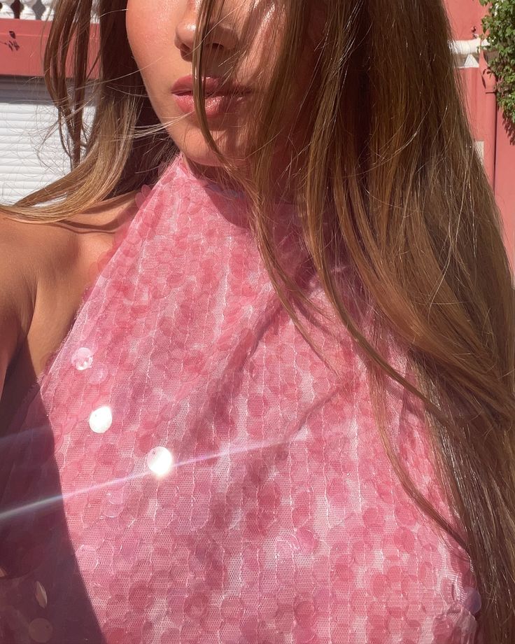 Cute A Line Halter Pink Sequin Formal Homecoming Dresses 18th Birthday Outfits Graduation Dress Short Mini Hoco Dresses DH2510 - Deanwangkt