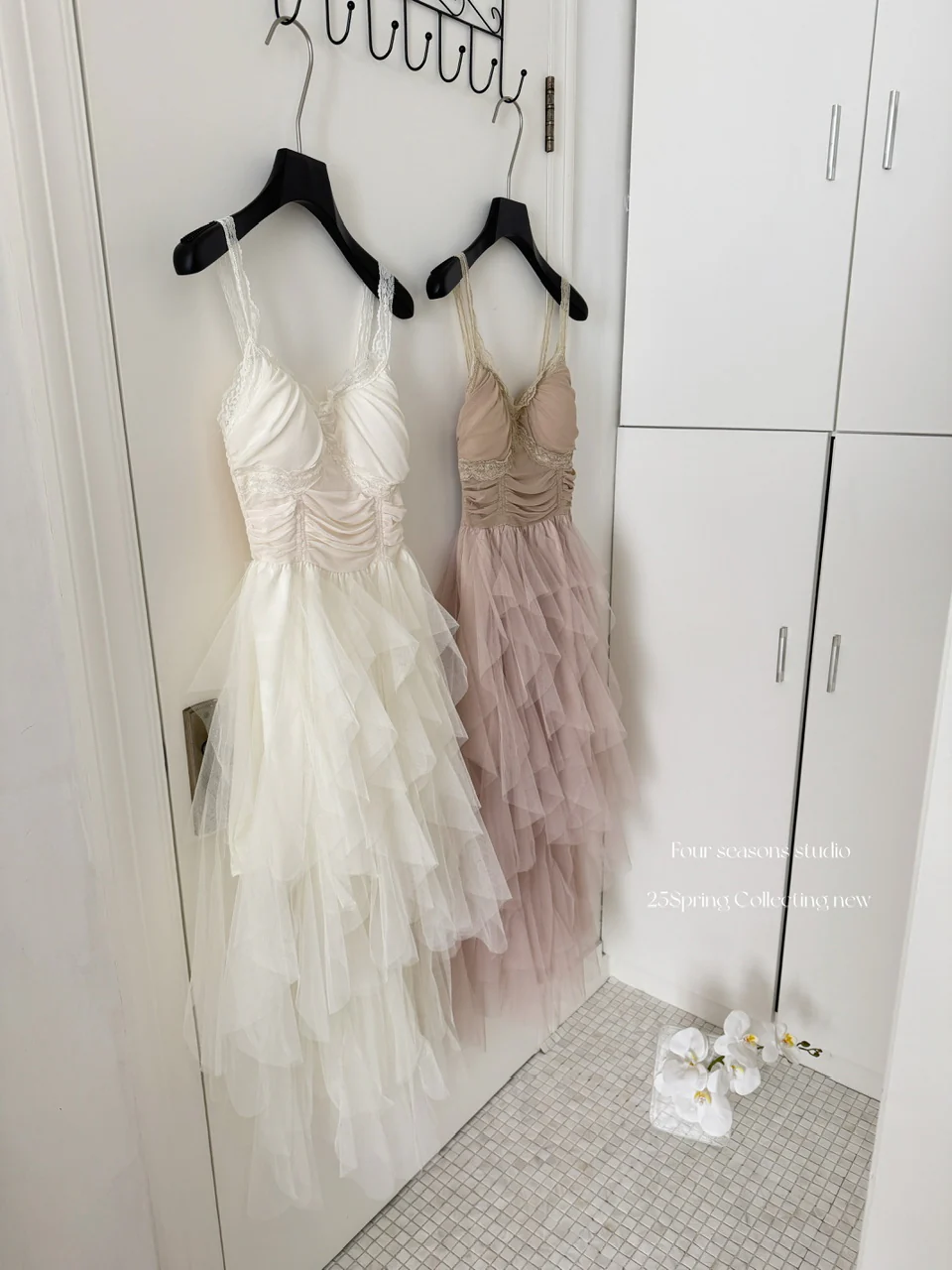 Cute A Line Straps Lace Ruffles Summer Dress Holiday Party Outfits For Girls DP0134 - Deanwangkt