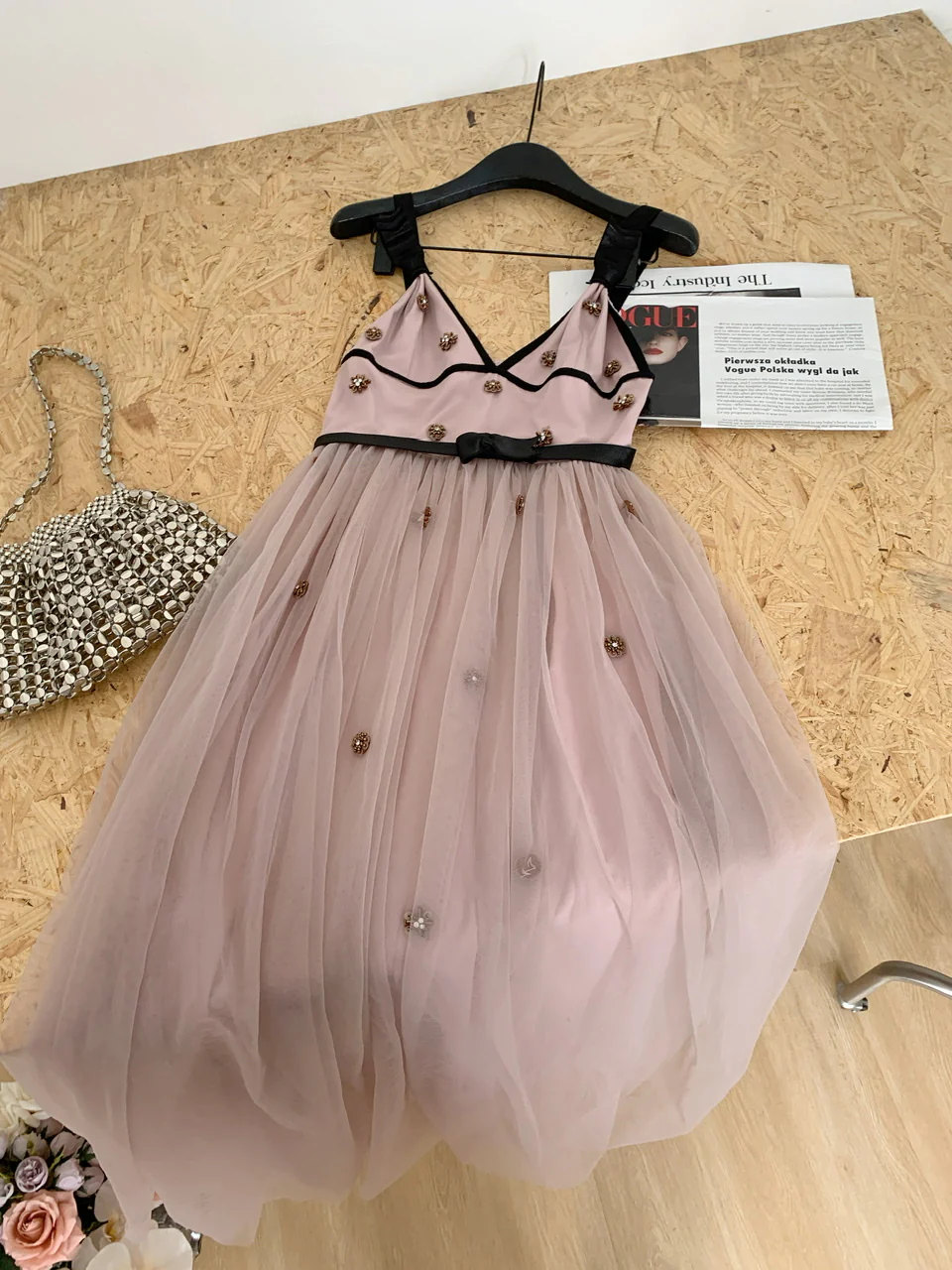 Cute A line Straps Pink Tulle Summer Dress Holiday Party Outfits For Women DP0113 - Deanwangkt