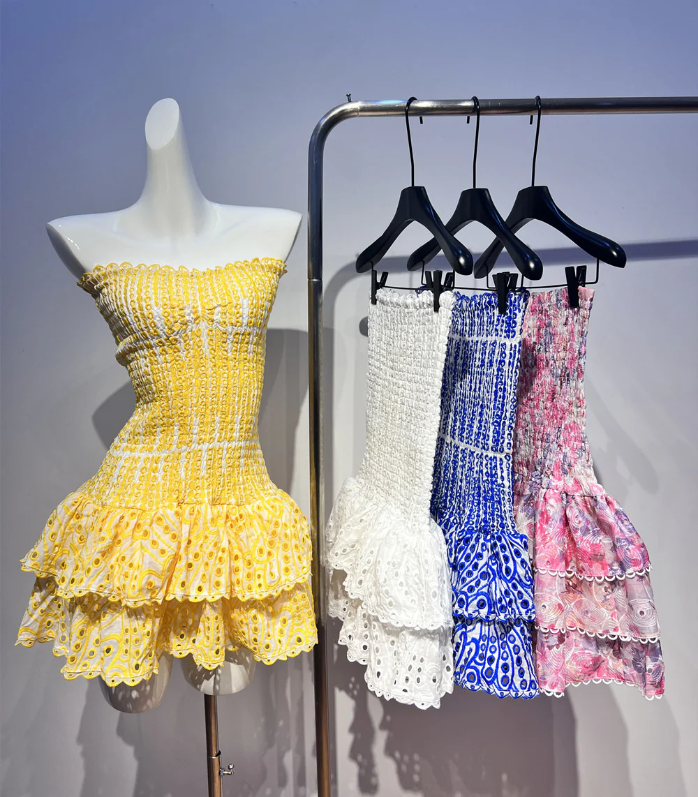 Modest Sheath Strapless Tight Yellow Lace Formal Homecoming Dresses 18th Birthday Outfits Graduation Dress Short Mini Hoco Dresses DH2523 - Deanwangkt