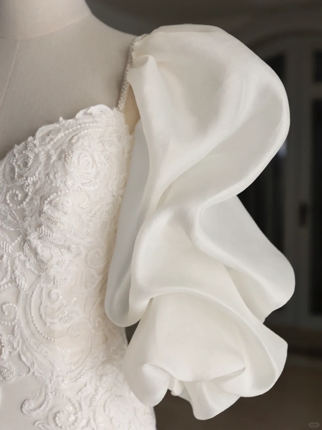 Retro Mermaid Sweetheart 3/4 Sleeves Satin Wedding Dress With Lace Wedding Dresses Modest Wedding Gowns DH1296 - Deanwangkt