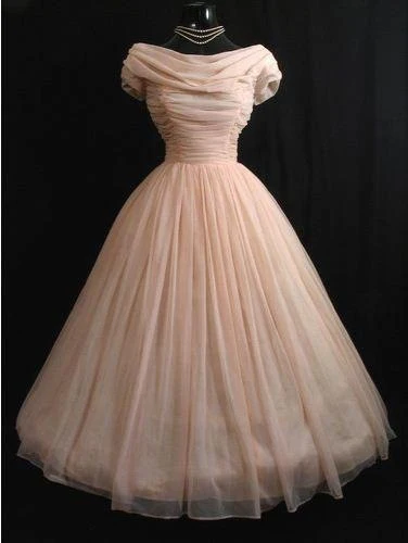 Vintage Ball Gown Scoop Blush Pink Formal 8th Grade Homecoming Dresses Summer Middle School Hoco Dress 6th Grade Graduation Outfits DH315 - Deanwangkt