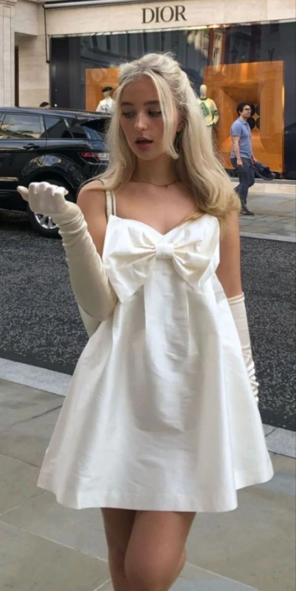 Pretty A line Spaghetti Straps White Formal Homecoming Dresses Short 21st Birthday Outfits Graduation Dress Mini Cocktail Dresses DH2281 - Deanwangkt