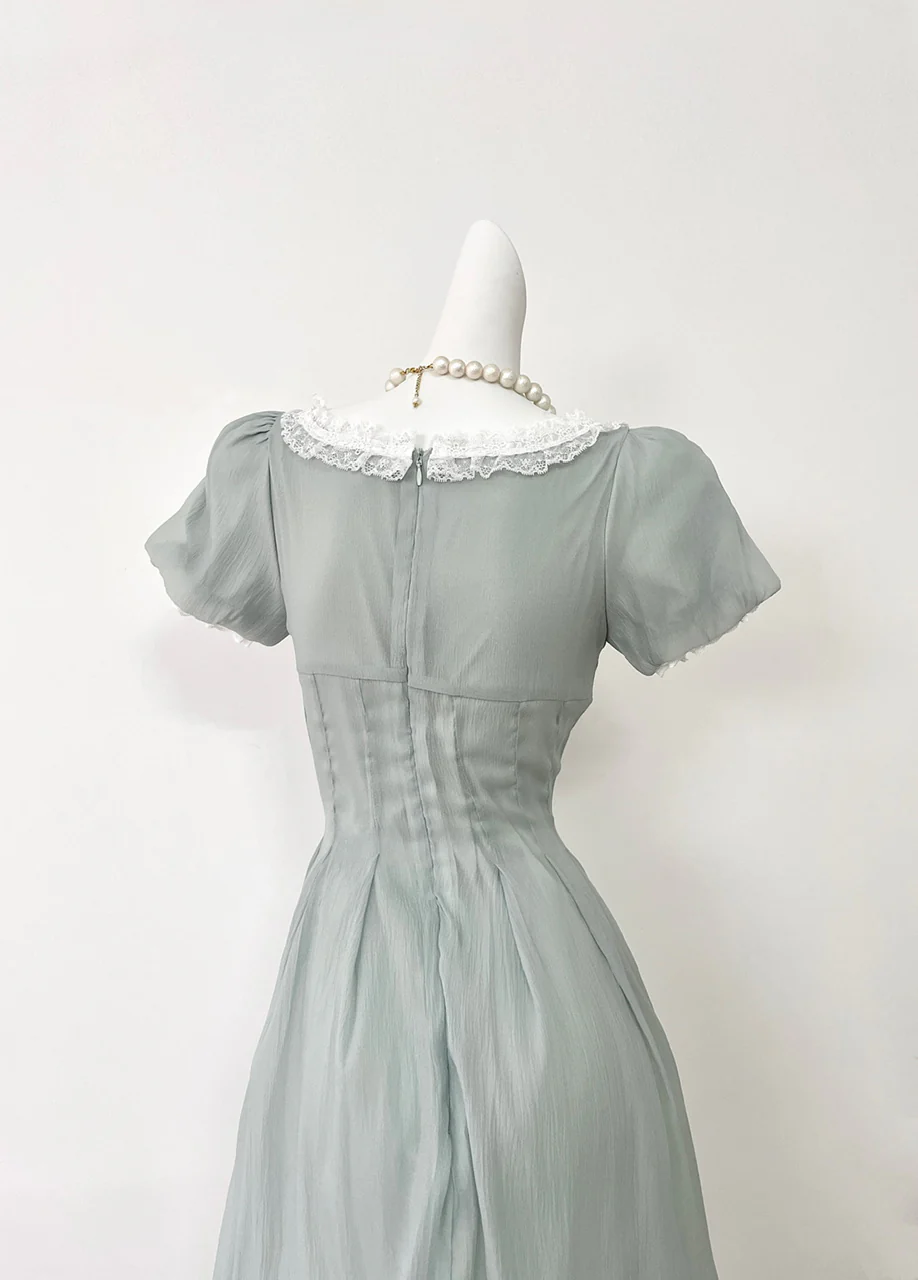 Sexy A line Square Summer Dress Holiday Party Outfits For Women DP0023 - Deanwangkt