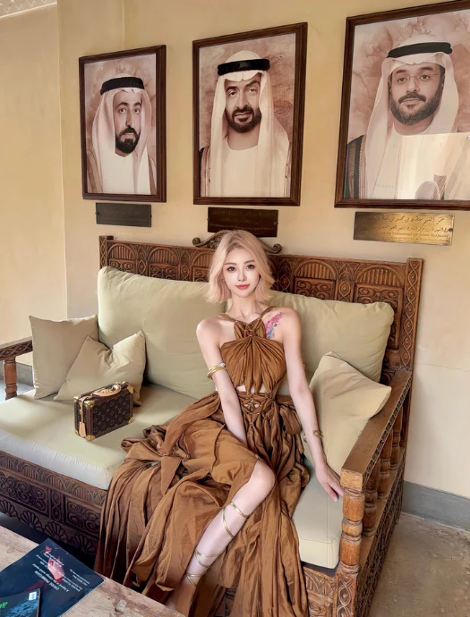 Modest Halter Backless Ball Gown Long Evening Gown Brown Formal Dress DP2804 - Deanwangkt