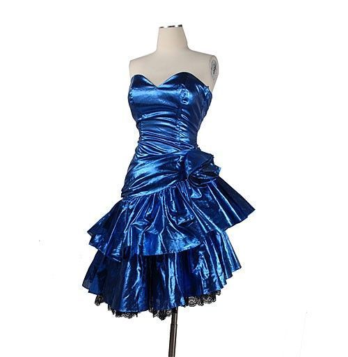 Vintage Sweetheart Sheath Royal Blue Satin Formal 8th Grade Homecoming Dresses Summer Middle School Hoco Dress Homecoming Outfits DH833 - Deanwangkt