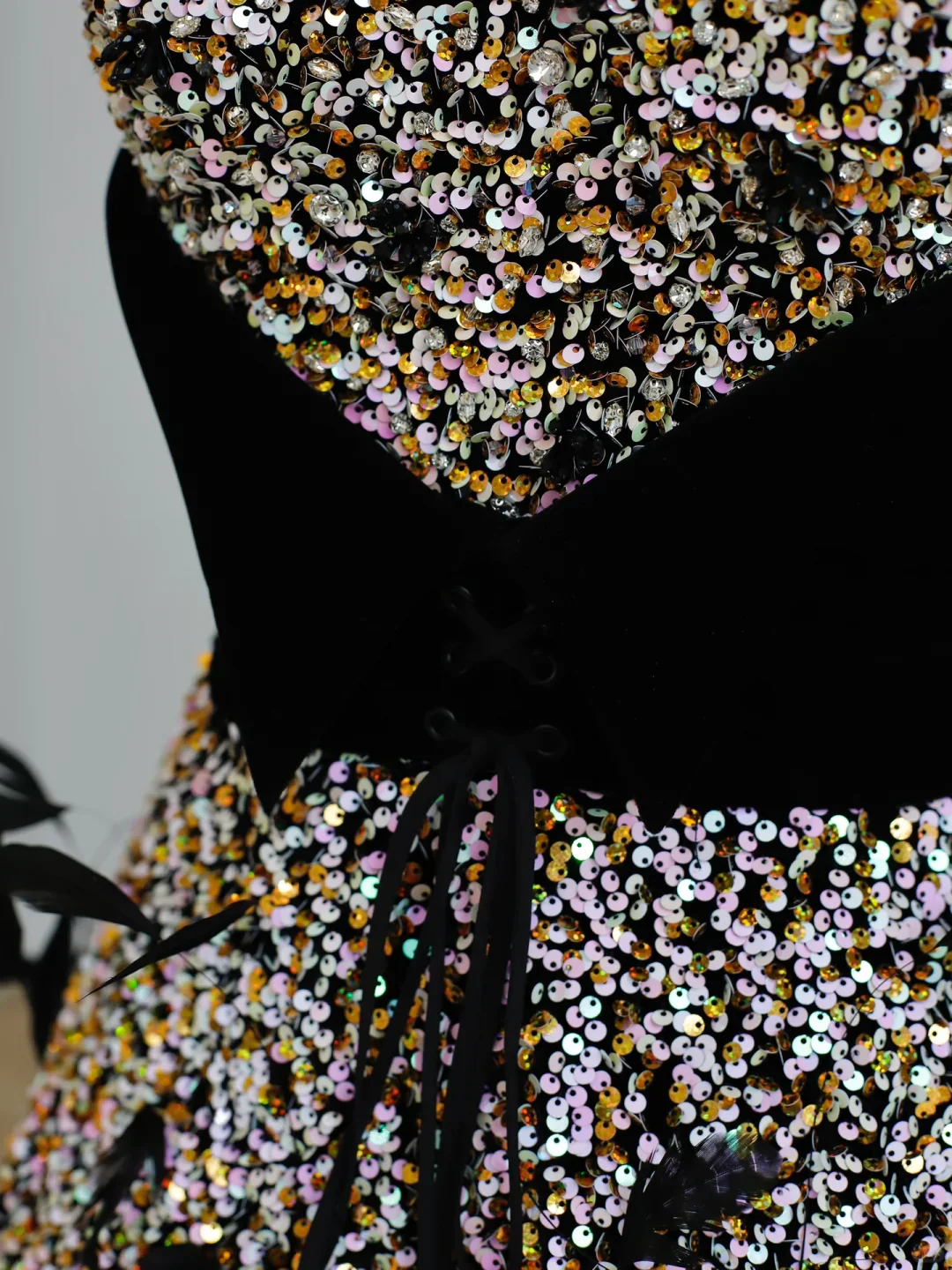 Elegant Glamour Ball Gown Strapless Black Sequin Long Prom Dresses Party Dress Evening Dress DP1578 - Deanwangkt