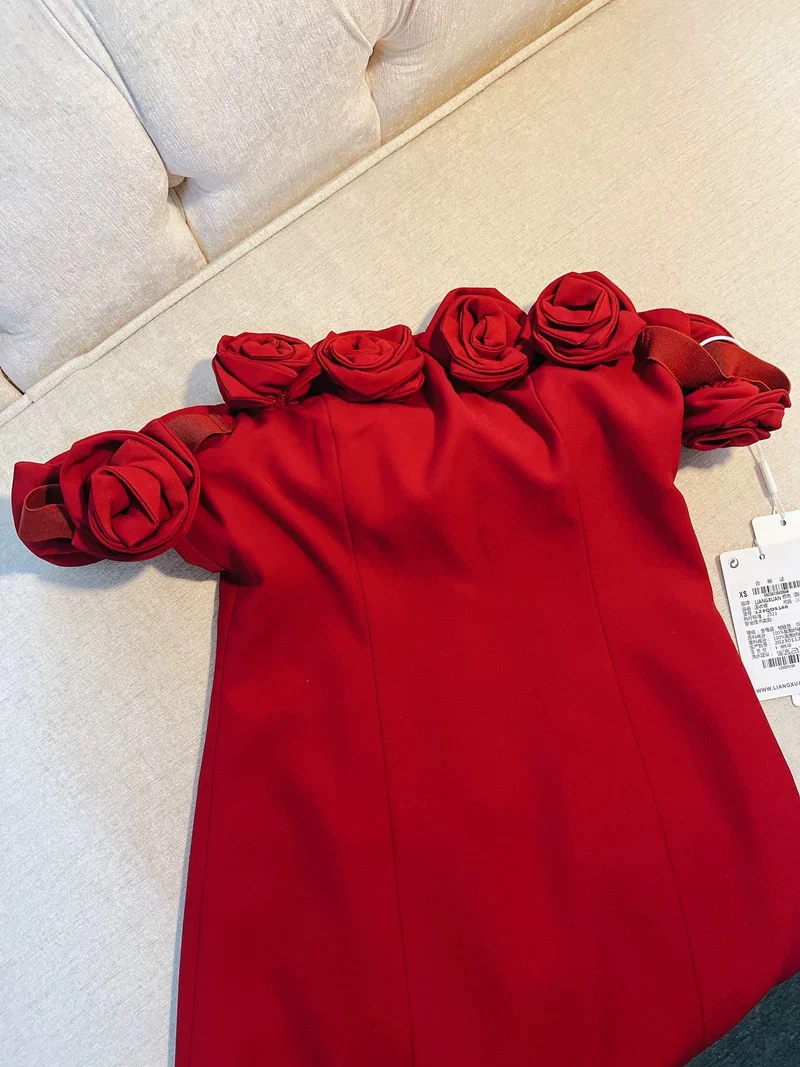 Trendy Sheath Off The Shoulder Red Formal Short 8th Grade Homecoming Dress Summer Middle School Hoco Dresses Cocktail Dress Birthday Outfits W959 - Deanwangkt