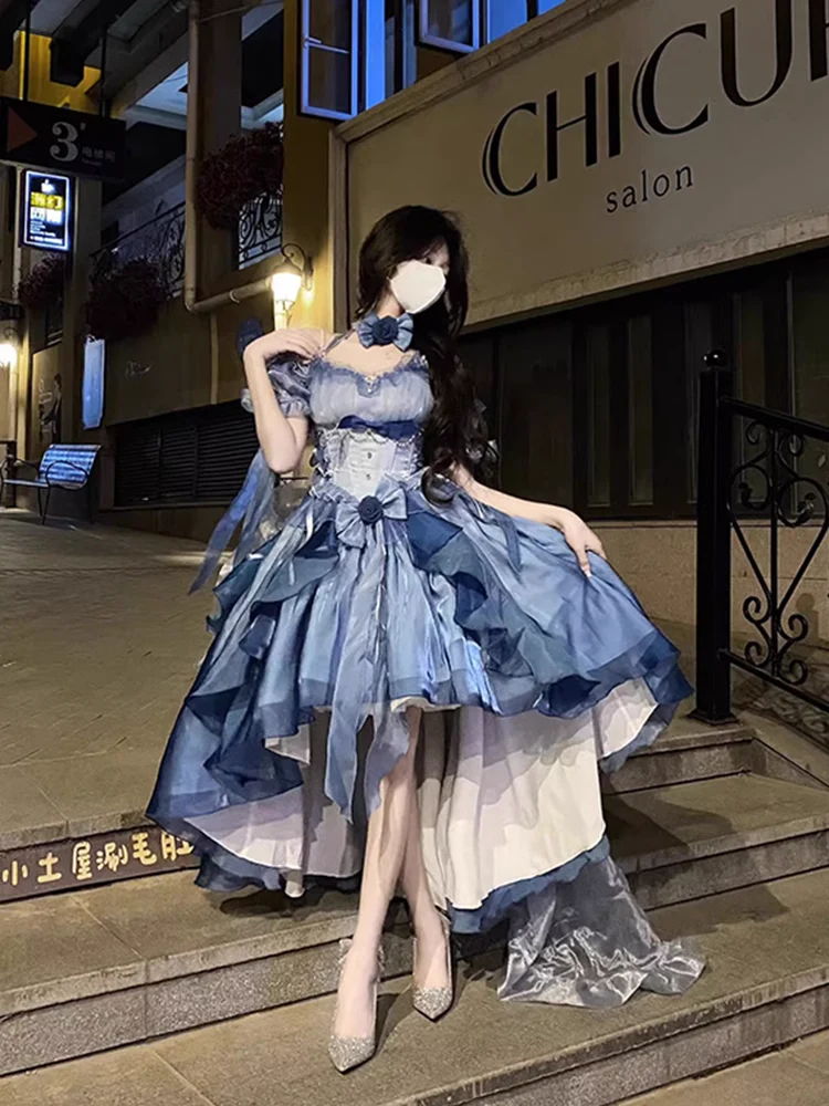 Sexy Ball Gown Off The Shoulder Half Sleeves 21st Birthday Dress Lolita Dress Birthday Outfits DP0213 - Deanwangkt