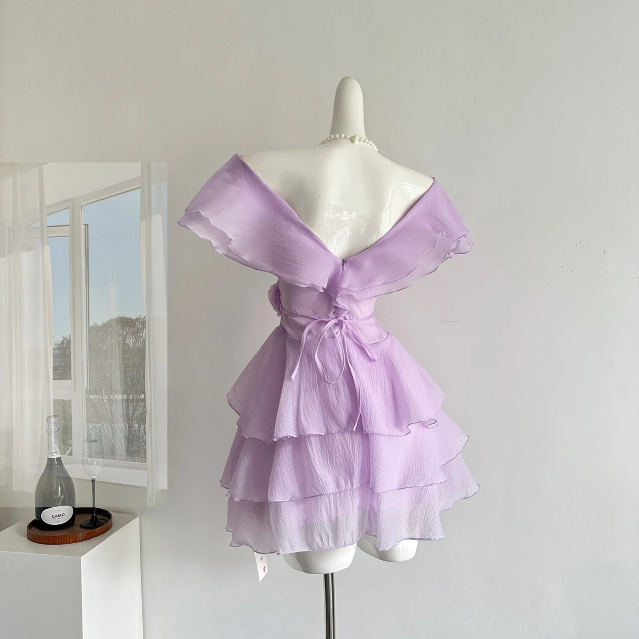 Cute A Line V Neckline Layers Summer Dress Holiday Party Outfits For Girls DP0154 - Deanwangkt