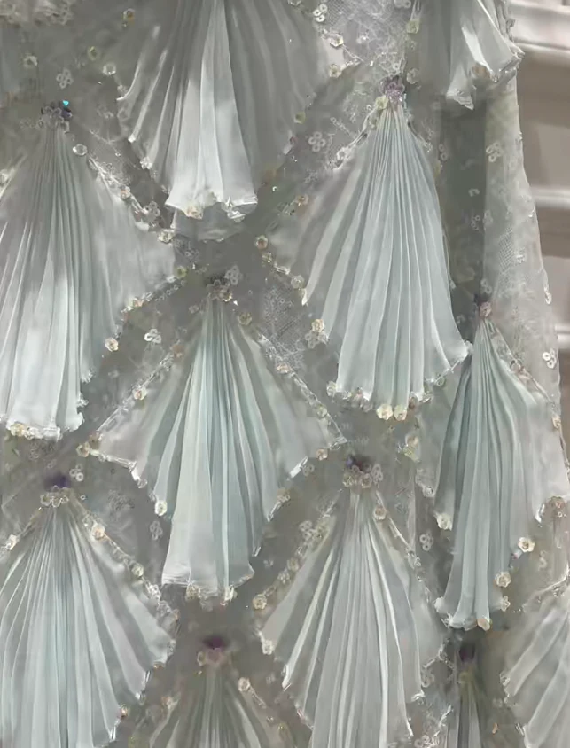 Fairytale Round Neck Sheath Homecoming Dress Chiffon Beaded Short Birthday Skirt Sequin Sweet Party Dress DP2808 - Deanwangkt