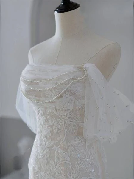 Dreamy Off the shoulder Mermaid wedding dress Custom Wedding Gown Stunning Modern Bridal Dress DP603 - Deanwangkt