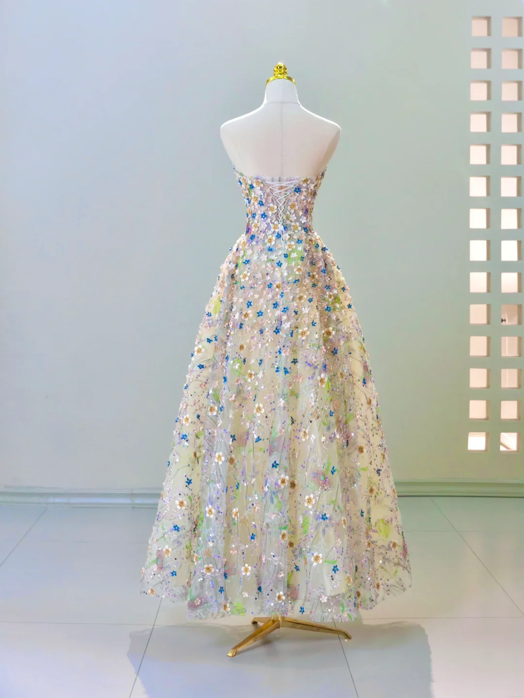 Princess Bridal Dress A Line Sweetheart Lace Wedding Dress With Flowers Wedding Dresses Modest Wedding Gowns DH1615 - Deanwangkt