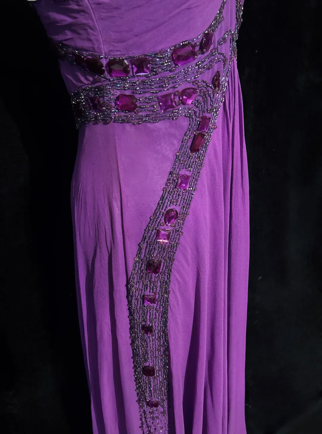 Retro A Line Halter Grape Chiffon Sleeveless With Beads Long Flowers Prom Dresses Party Dress 21st Birthday Outfits Graduation Dresses DH2658 - Deanwangkt