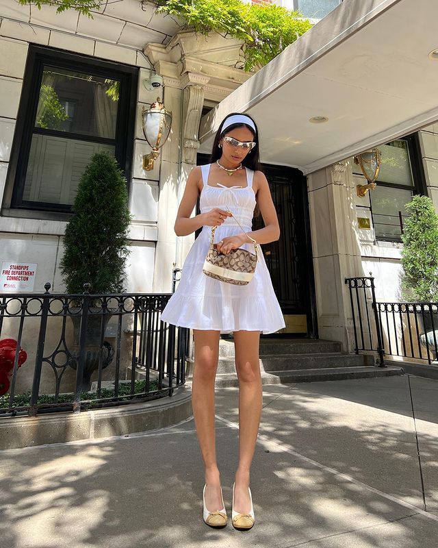 Simple A line Square Neck White Short Homecoming Dress Summer Hoco Dresses Cocktail Dress With Scarf DP1961 - Deanwangkt