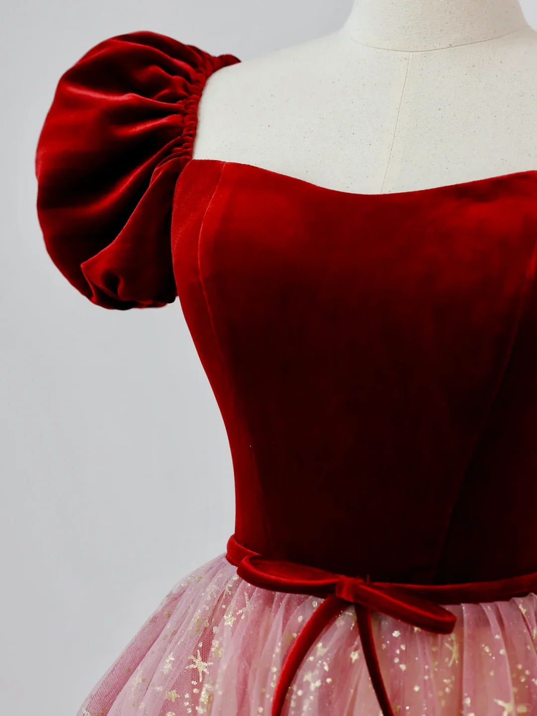 Elegant Glamour Ball Gown Sweetheart Short Sleeves Tulle Pink Prom Dress Party Dress Evening Dresses DP1518 - Deanwangkt