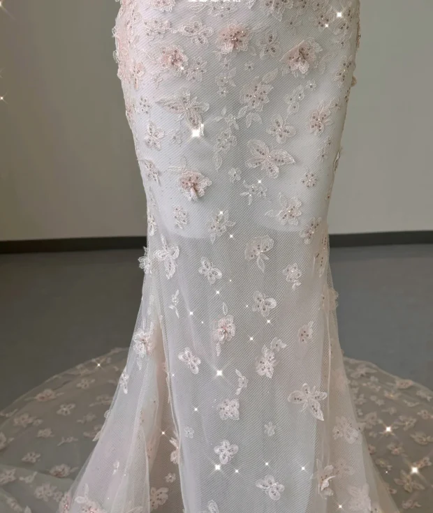 Classy Mermaid Halter Pink Lace Sleeveless Evening Dress Long Prom Dresses P0013 - Deanwangkt