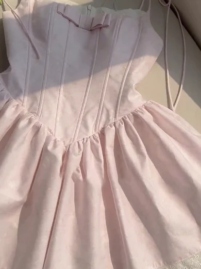 Cute A line Spaghetti Straps Short Pink Homecoming Dress Summer Hoco Dresses Cocktail Dress For Senior Teens DP1781 - Deanwangkt