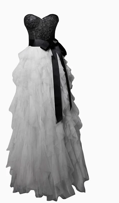 Fashion Black/Gray Long Ball Gown Tiered Tulle Evening Gown Modest Formal Dress Cute 18th Birthday Outfit DH2748 - Deanwangkt