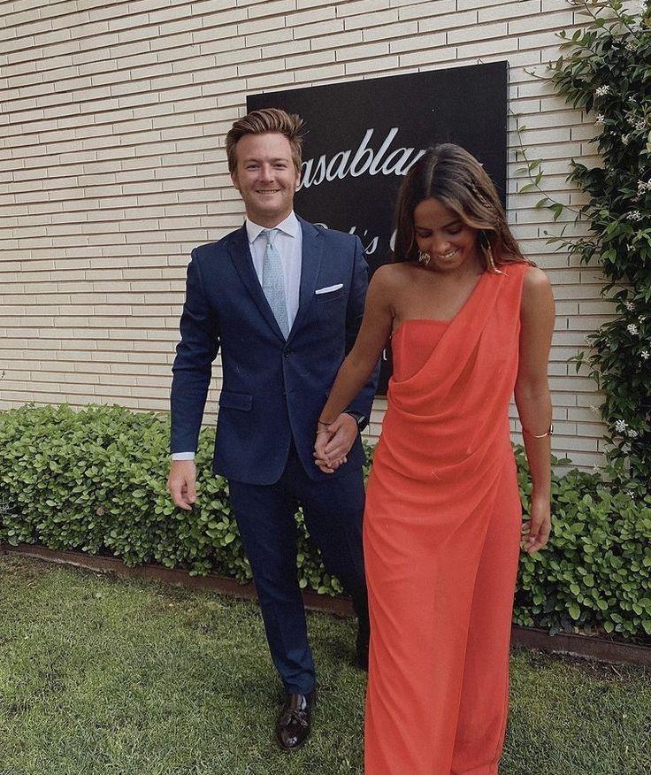 Gorgeous A Line One Shoulder Coral Prom Dresses Formal Summer Wedding Guest Dresses Wedding Guest Outfits DP781 - Deanwangkt