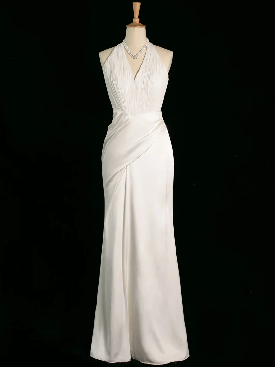 Chic Wedding Dress Mermaid Halter White Chiffon Sleeveless Long Vintage Wedding Dresses Bridal Gowns Brides Gown DH398 - Deanwangkt