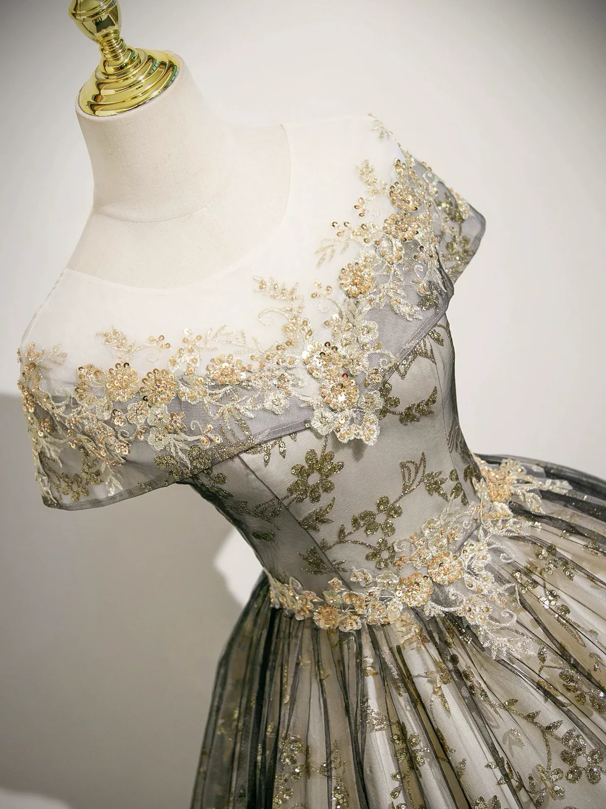 A-Line Lace Applique Long Prom Dress, Formal Evening Dress DP3156 - Deanwangkt