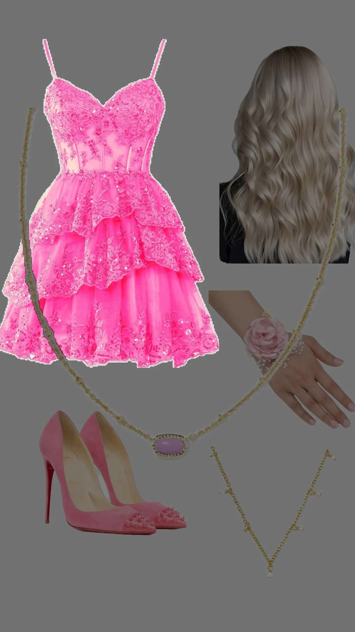 Unique A line Spaghetti Straps Pink Lace Formal Homecoming Dresses 8th Grad Dance Graduation Dress Short Hoco Dresses DH2616 - Deanwangkt