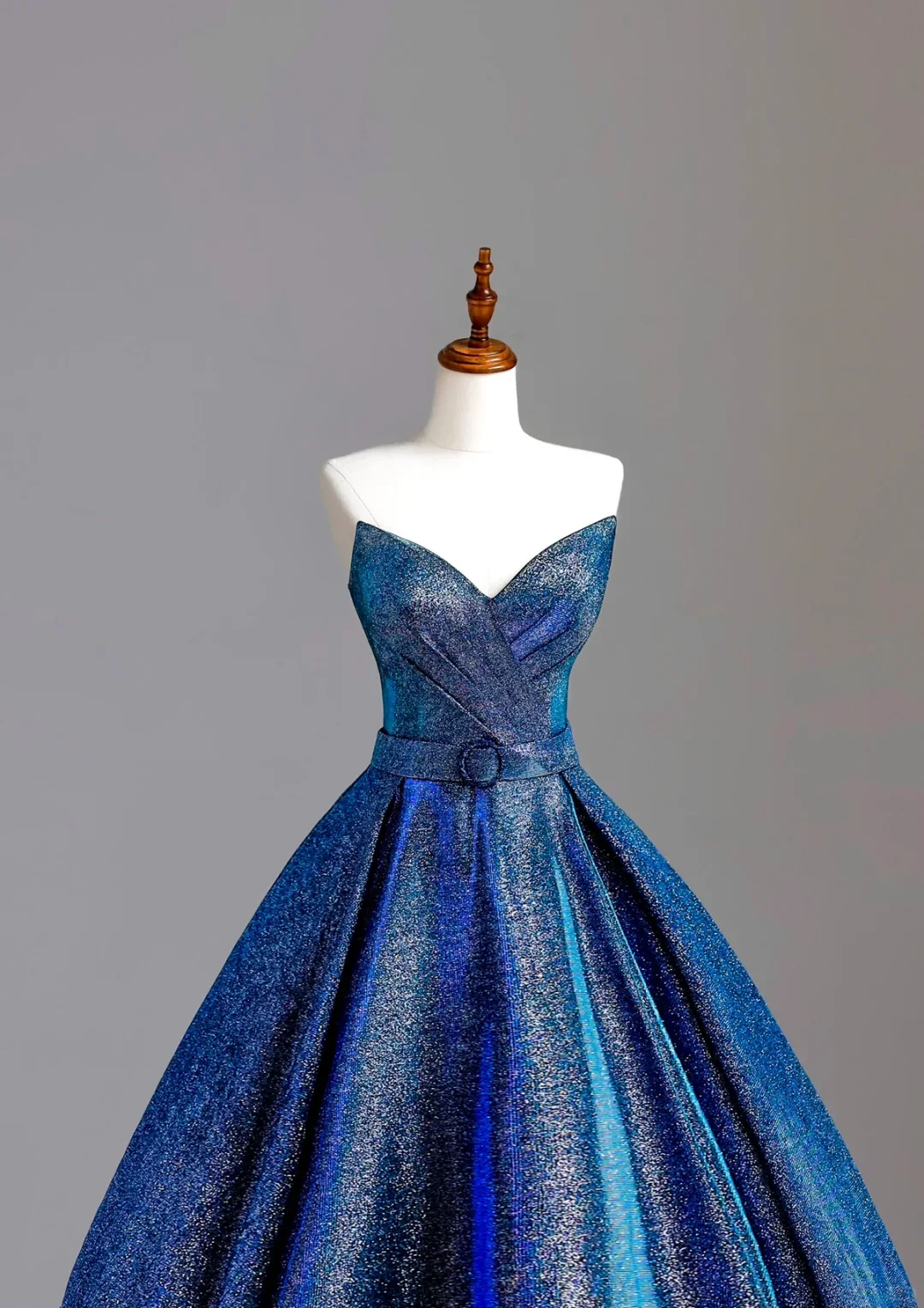 Elegant Glamour Ball Gown Strapless Blue Sequin 21st Birthday Dresses Evening Gown Birthday Outfits Evening Dress For Women DP1530 - Deanwangkt