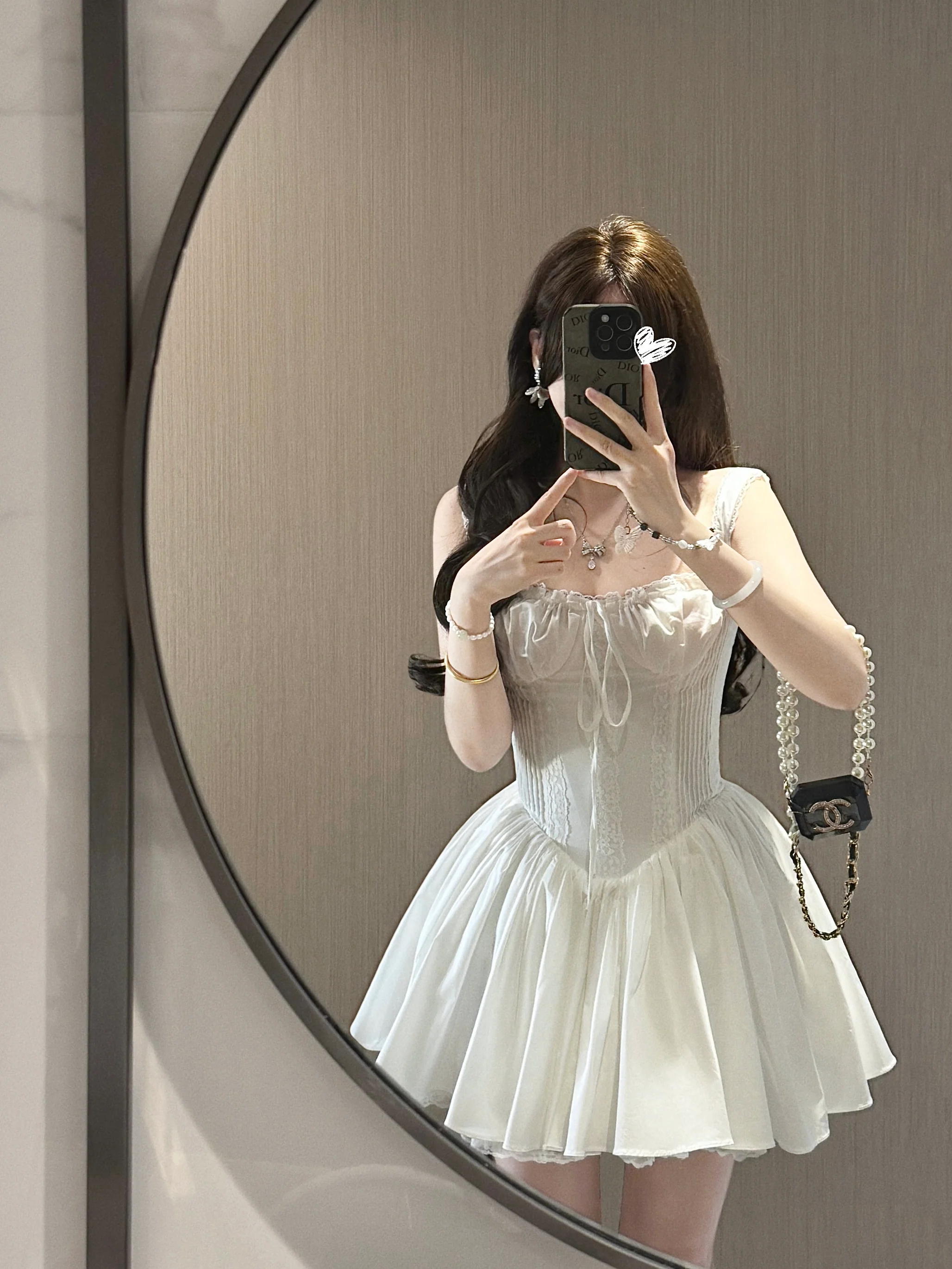 Simple A line Square Neck White Short Homecoming Dress Summer Hoco Dresses Mini Cocktail Dress DH2470 - Deanwangkt