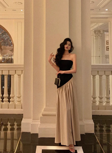 Sexy A line Strapless 18th Birthday Dress Long Party Gown Birthday Outfits For Women DP0193 - Deanwangkt