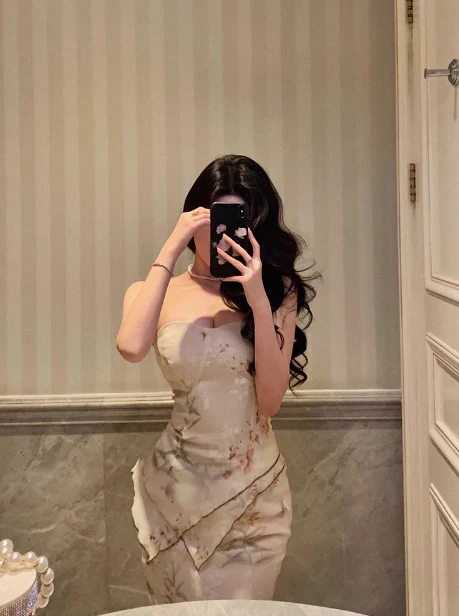 Classy Mermaid Strapless 2 Pieces Floral 18th Birthday Dress Party Gown 21st Birthday Outfits Birthday Dress Ideas For Women DP609 - Deanwangkt