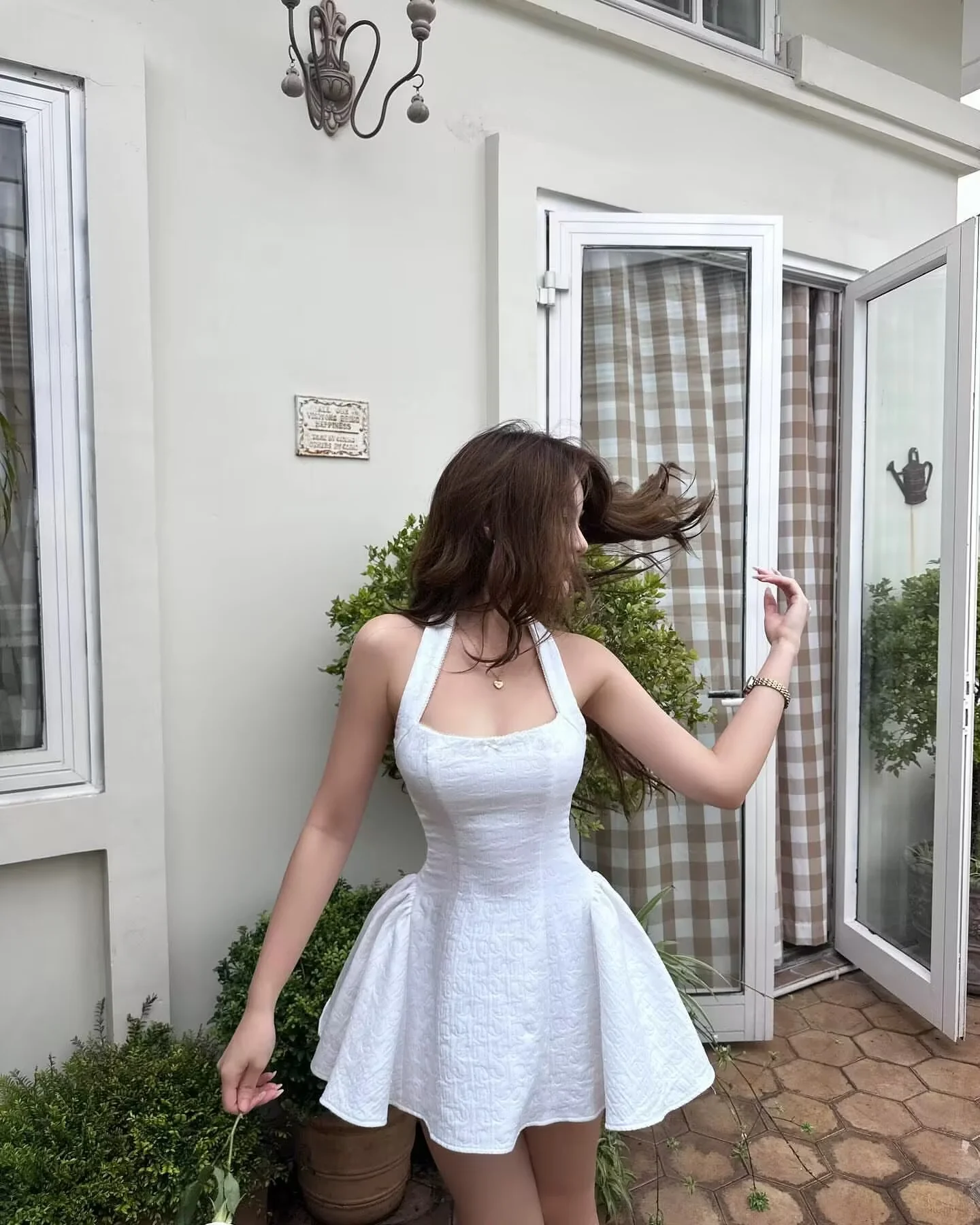 Pretty Ball Gown Halter White Formal Homecoming Dresses 21st Birthday Outfits Graduation Dress Short Mini Cocktail Dresses DH2465 - Deanwangkt