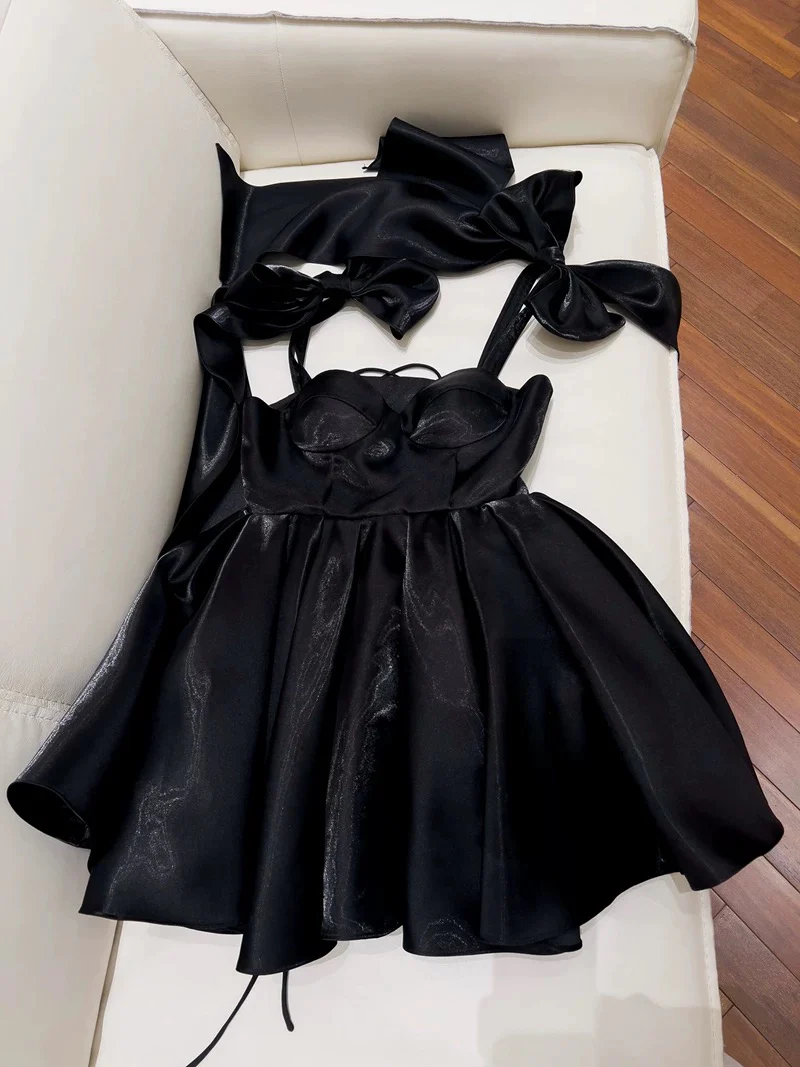 Sexy A Line Spaghetti Straps Sleeveless Formal Short 8th Grade Homecoming Dress Summer Middle School Hoco Dresses Birthday Outfits W978 - Deanwangkt