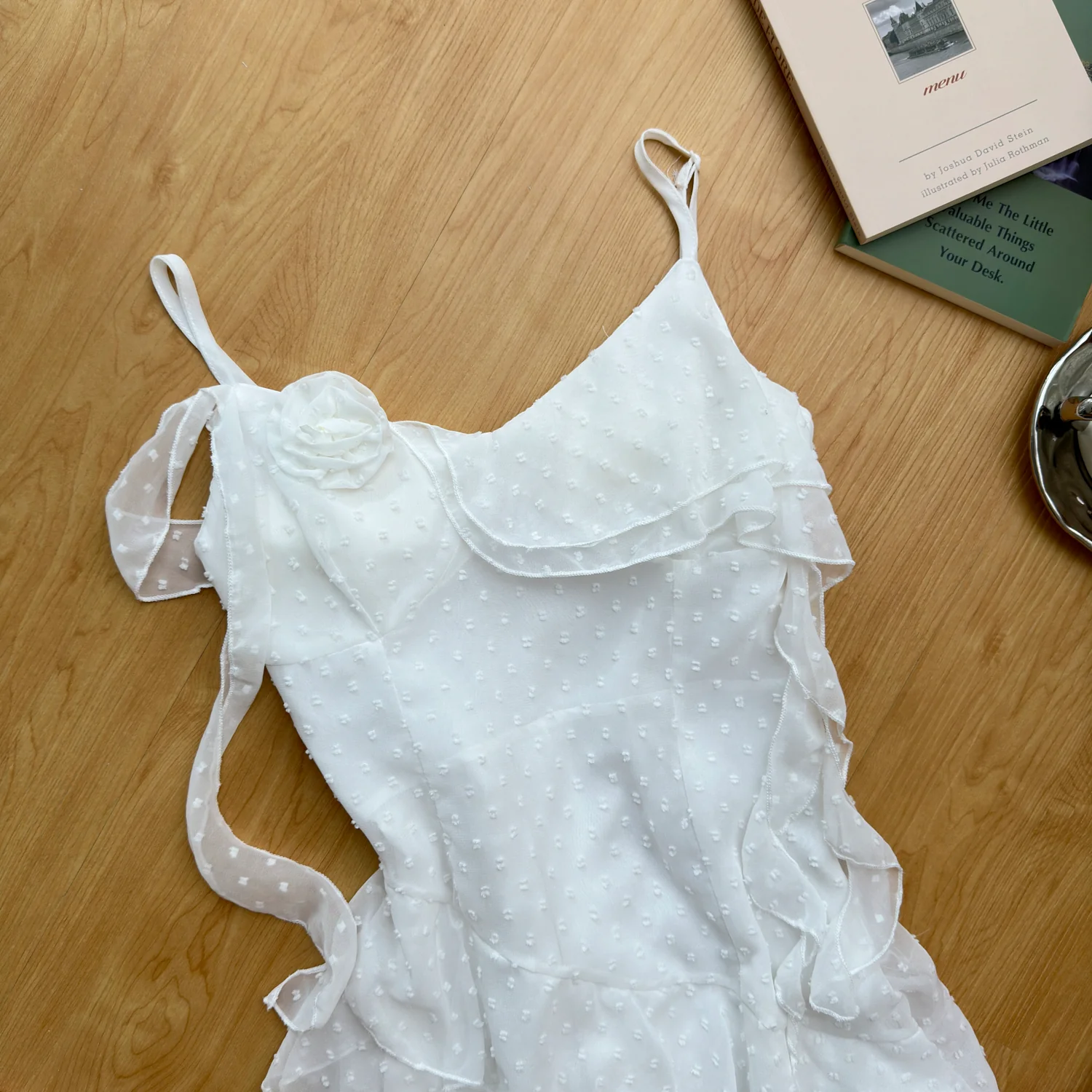 Sexy High Low Spaghetti Straps Floral Summer Dress Holiday Party Outfits For Women DP0080 - Deanwangkt