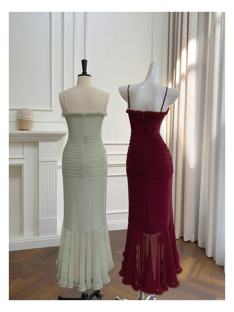 Elegant High Low Spaghetti Straps Sleeveless Long Evening Party Gowns Evening Formal Dresses Prom Dress DH90 - Deanwangkt