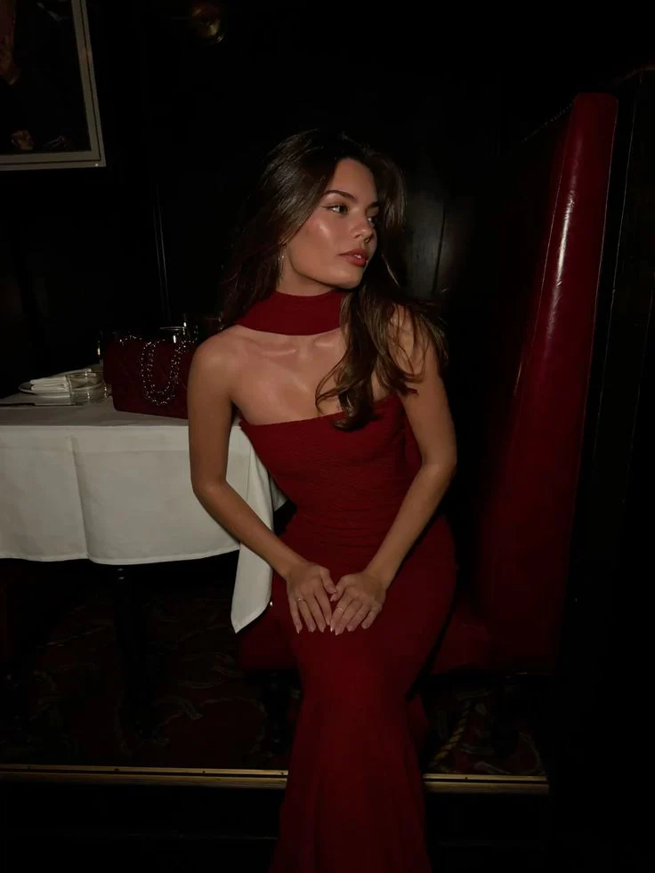 Pretty Sheath Strapless Burgundy Night Dinner Evening Dresses Formal Summer Wedding Guest Dresses With Scarf Wedding Guest Outfits DP2193 - Deanwangkt