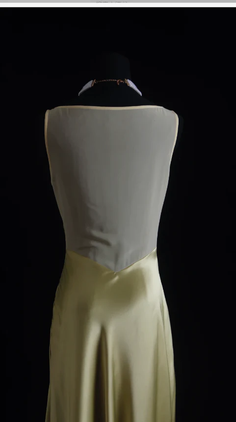 Vintage Sheath Silk Light Yellow Mother of the Bride Dress DP3775 - Deanwangkt