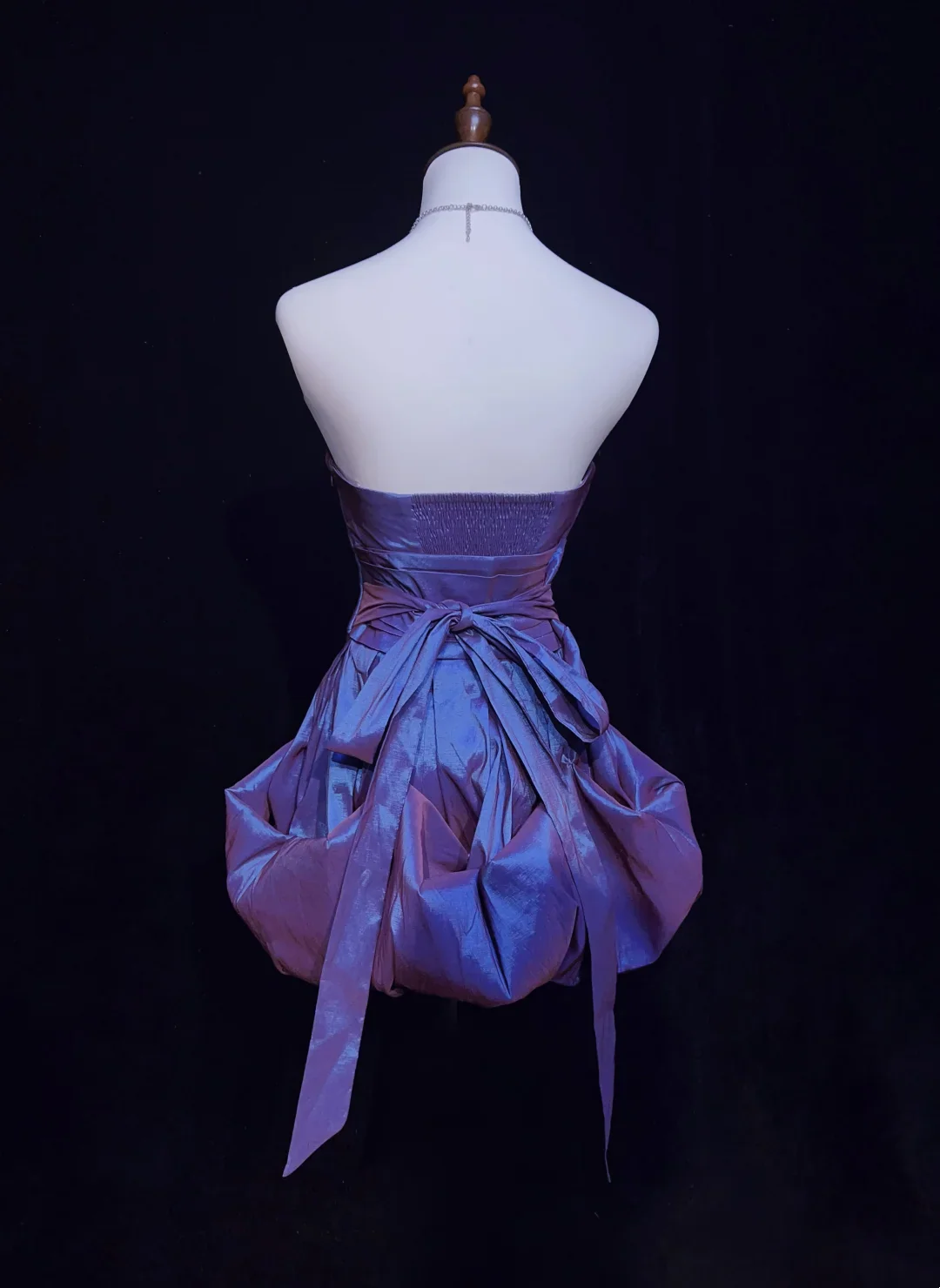 Vintage Ball Gown Strapless Taffeta Grape Mini Short Formal 8th Grade Homecoming Dresses Middle School Hoco Dress Cocktail Outfits DH1458 - Deanwangkt