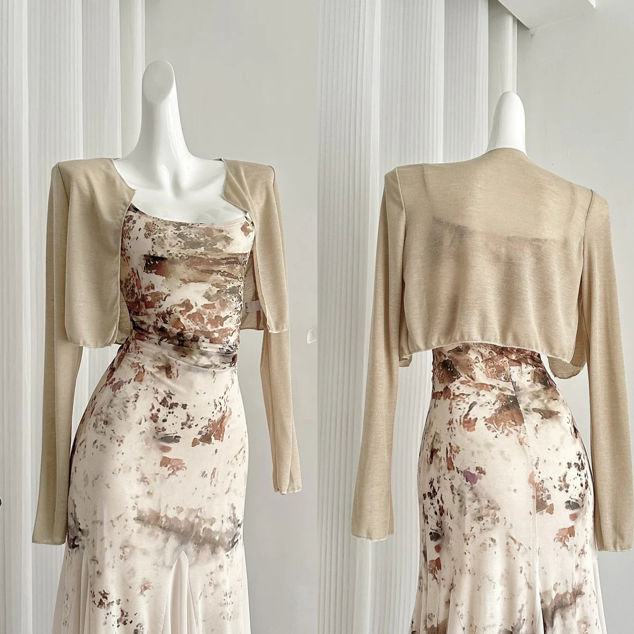 Sweet Mermaid 2 Piece Long Women Summer Holiday Holiday Dresses DP0022 - Deanwangkt