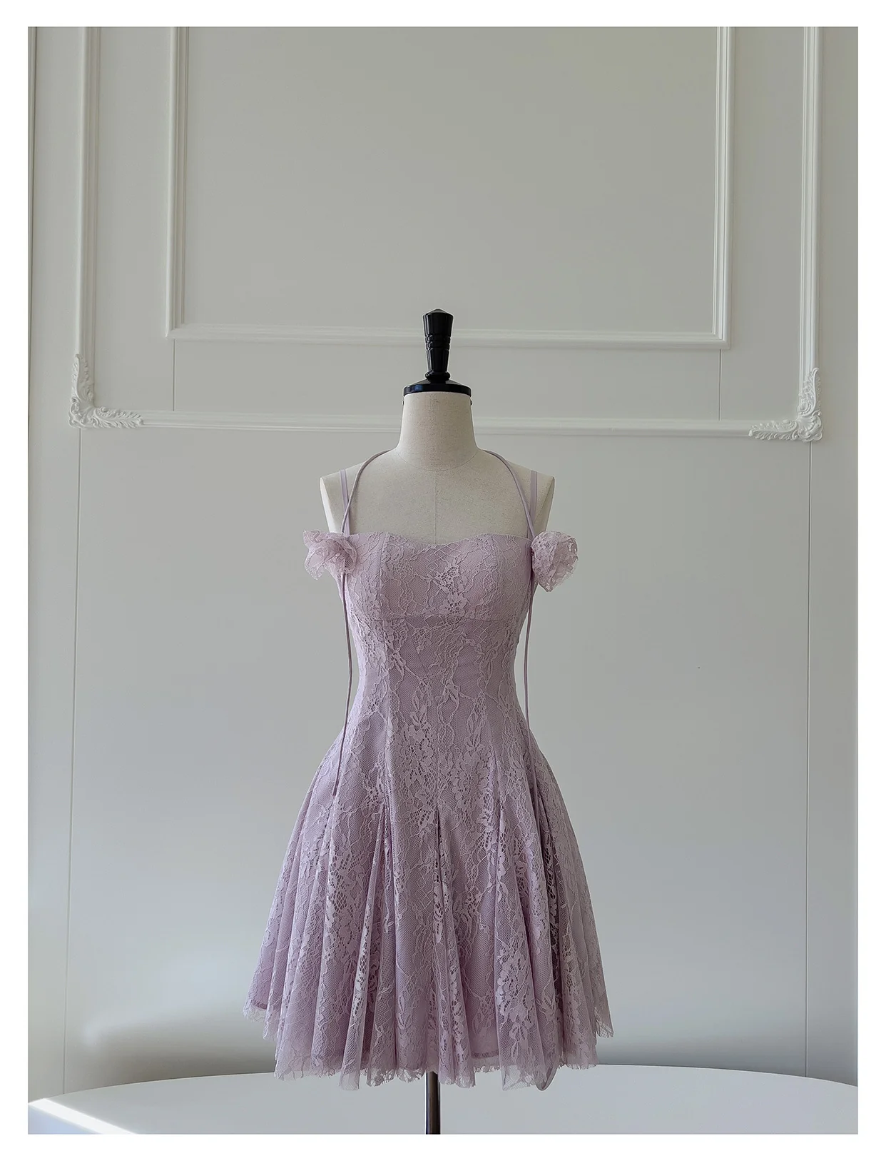 Pretty A Line Spaghetti Straps Pink Lace Short Formal Homecoming Dresses Middle School Short 21st Birthday Outfits Graduation Dress Mini Cocktail Dresses DH2303 - Deanwangkt