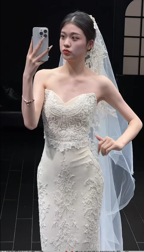 Gorgeous Sheath Wedding Dresses Lace Applique White Bridal Gowns Sweetheart Neck Sleeveless Bridal Dresses DP3354 - Deanwangkt