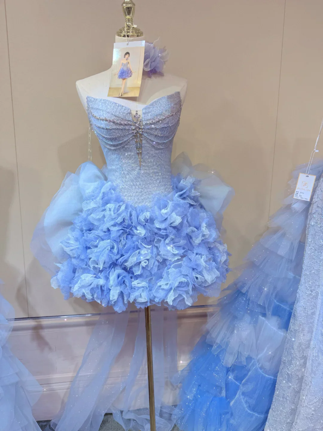 Cute Ball Gown Sweetheart Light Sky Blue Tulle Short Mini Formal 8th Grade Homecoming Dresses Middle School Cocktail Dress Hoco Outfits DH2558 - Deanwangkt