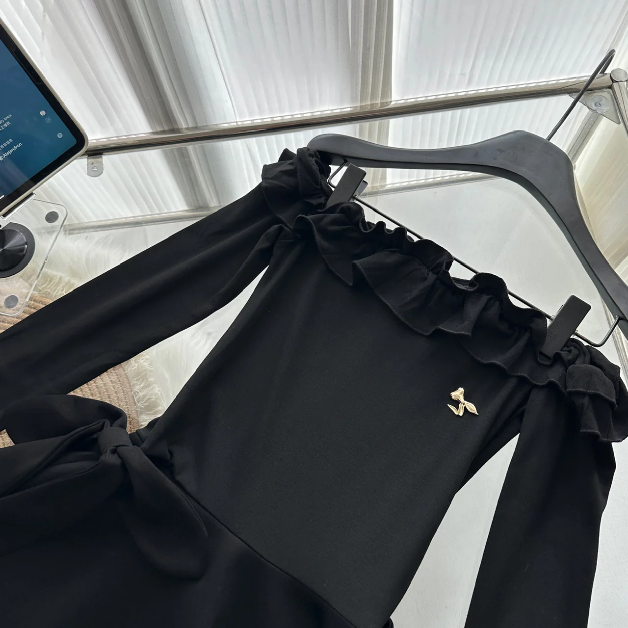 Cute A Line Off The Shoulder Black Summer Dress Holiday Party Outfits For Women DP0094 - Deanwangkt