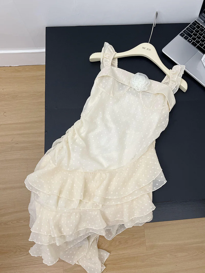 Cute High Low Square Neckline Ruffles Summer Dress Holiday Party Outfits For Women DP0089 - Deanwangkt