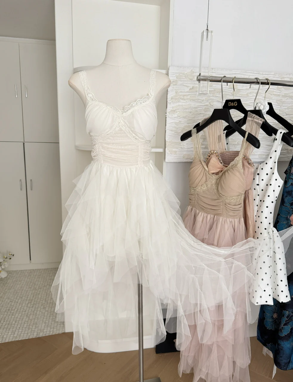 Cute A Line Straps Lace Ruffles Summer Dress Holiday Party Outfits For Girls DP0134 - Deanwangkt