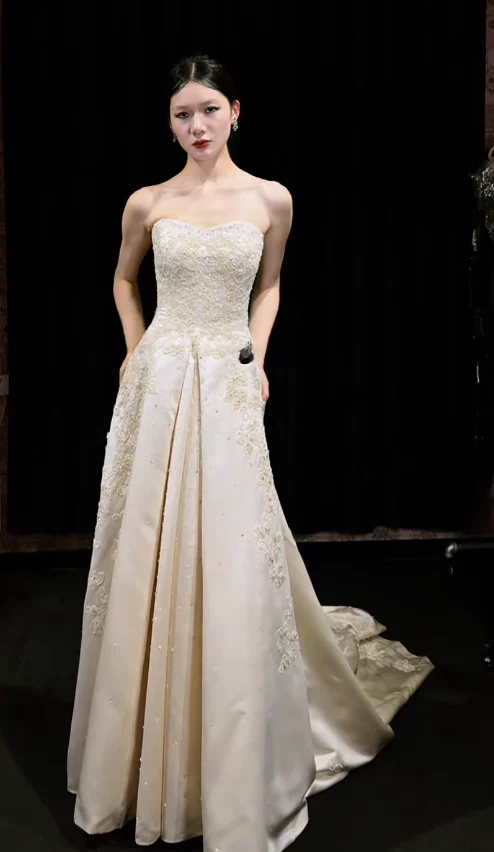 Retro Strapless Sheath White Long Prom Dresses Sleeveless Satin White Evening Dresses DP3962 - Deanwangkt