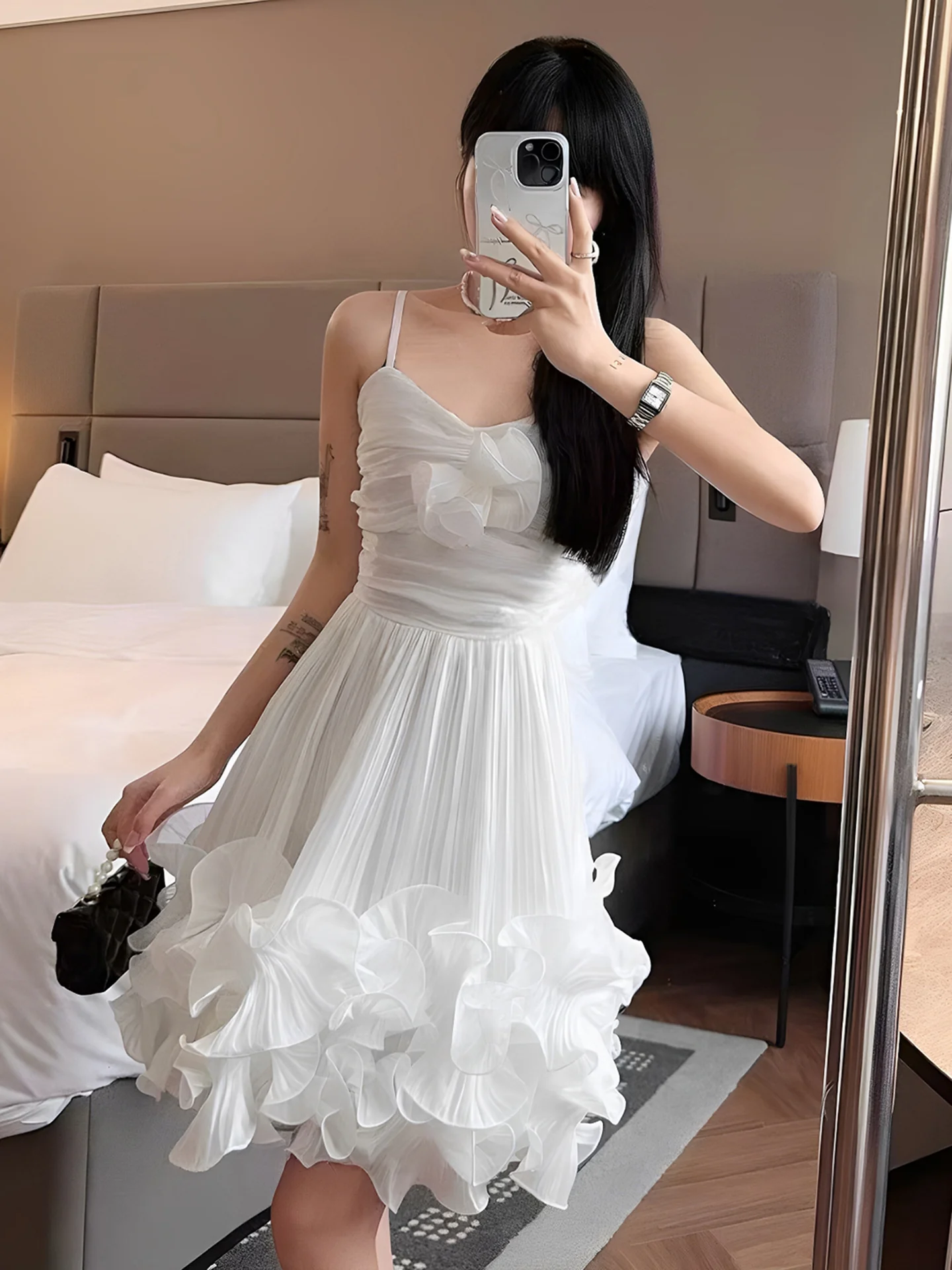 Modest Ball Gown Spaghetti Straps Dusty Blue Formal Homecoming Dresses Short 16th Birthday Outfits Graduation Dress Mini Hoco Dresses DH2531 - Deanwangkt