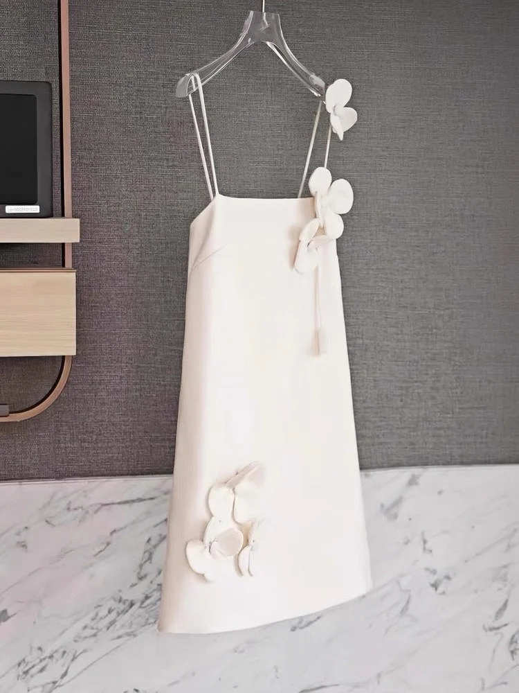 Simple A Line Spaghetti Straps Floral Short Formal Homecoming Dresses Party Graduation Dress Hoco Dresses DH2784 - Deanwangkt