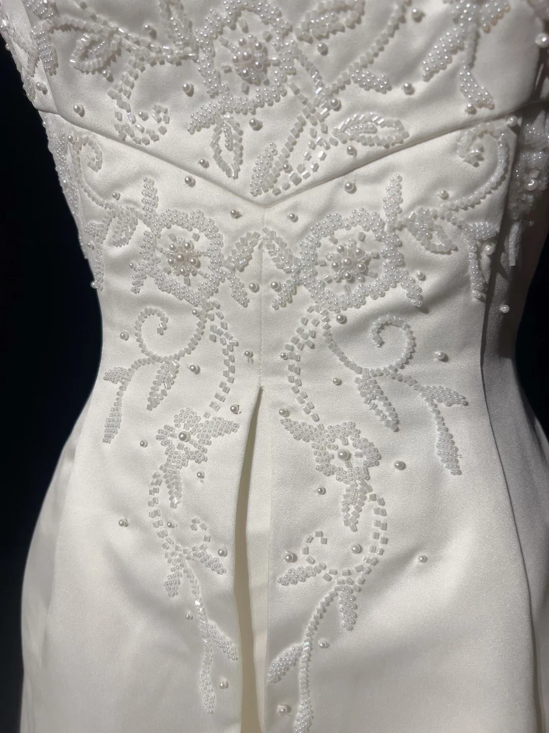 Retro Wedding Dress 1950s 1940s Ball Gown Strapless Satin Lace White Long Wedding Dresses Bridal Gowns Brides Gown DH550 - Deanwangkt