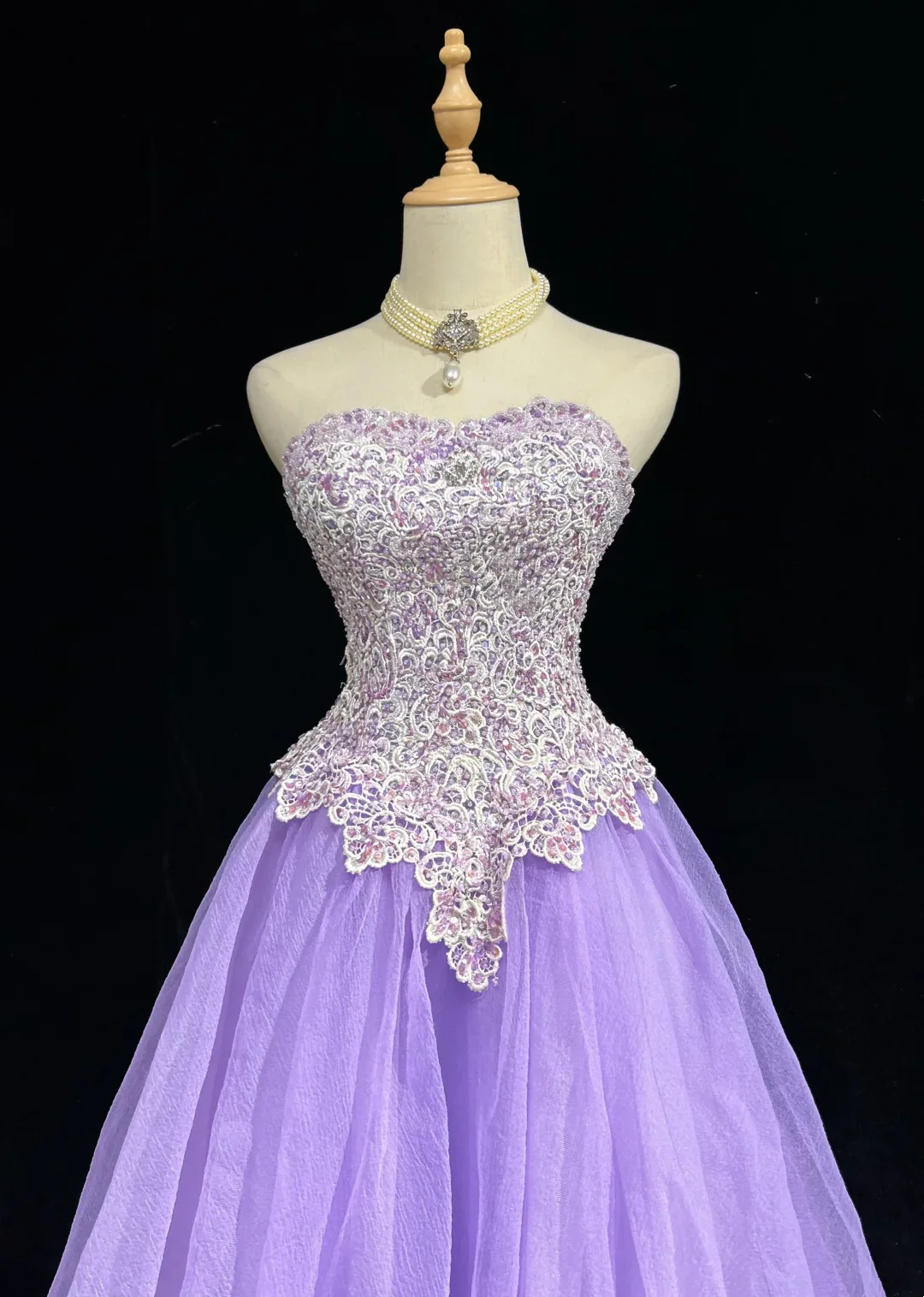 Vintage Ball Gown Sweetheart Lilac Tulle Lace Formal 8th Grade Homecoming Dresses Summer Middle School Hoco Dress 20th Birthday Outfits DH1156 - Deanwangkt